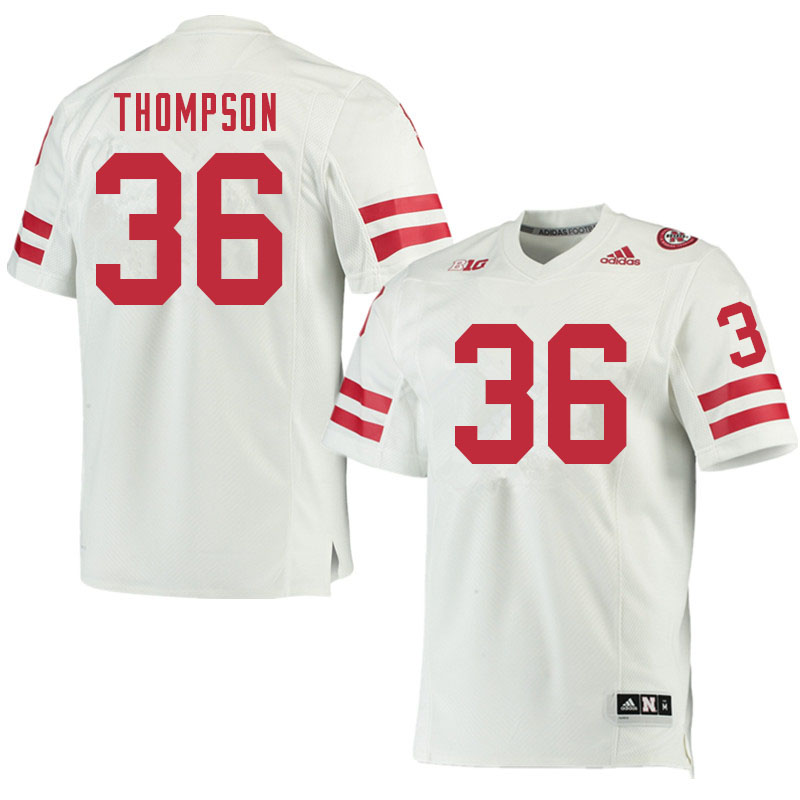 Men #36 Taveon Thompson Nebraska Cornhuskers College Football Jerseys Sale-White